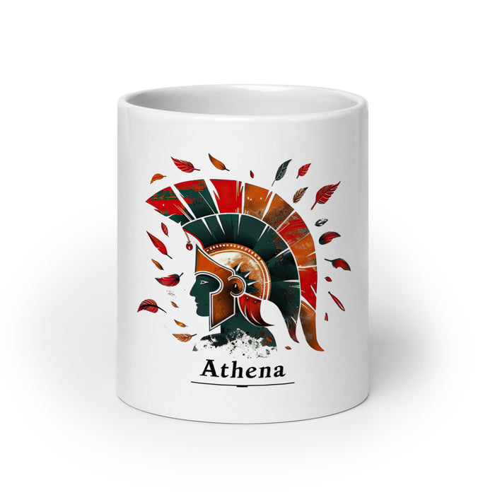 Athena Exclusive Name Art Piece Home Office Work Coffee Mug Mexican Spanish Pride Gift Cup One - Of - A - Kind Calligraphy White Glossy Mug | A2 - Mexicada