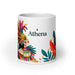 Athena Exclusive Name Art Piece Home Office Work Coffee Mug Mexican Spanish Pride Gift Cup One - Of - A - Kind Calligraphy White Glossy Mug | A3 - Mexicada