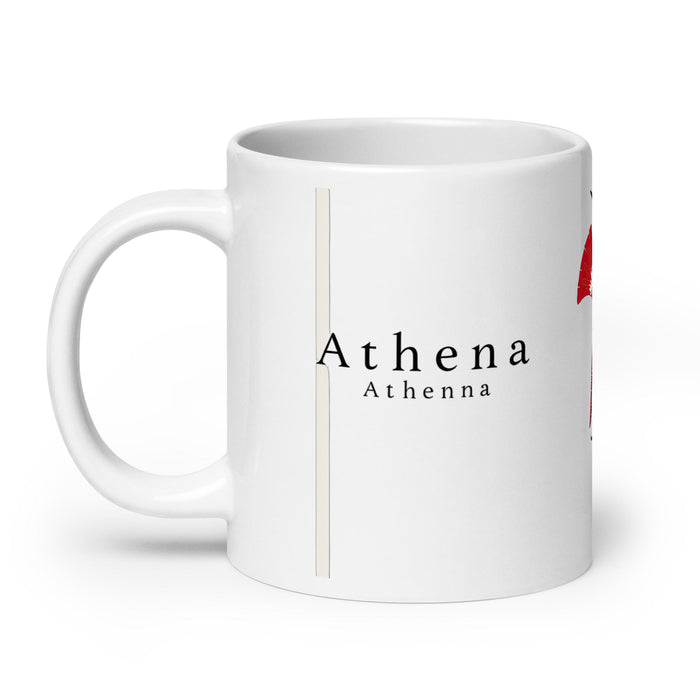 Athena Exclusive Name Art Piece Home Office Work Coffee Mug Mexican Spanish Pride Gift Cup One - Of - A - Kind Calligraphy White Glossy Mug | A4 - Mexicada