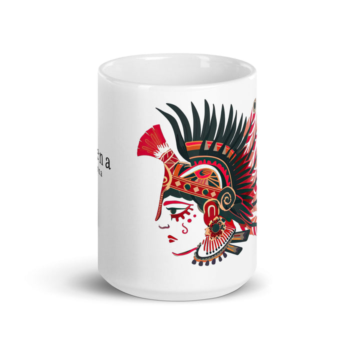 Athena Exclusive Name Art Piece Home Office Work Coffee Mug Mexican Spanish Pride Gift Cup One - Of - A - Kind Calligraphy White Glossy Mug | A4 - Mexicada