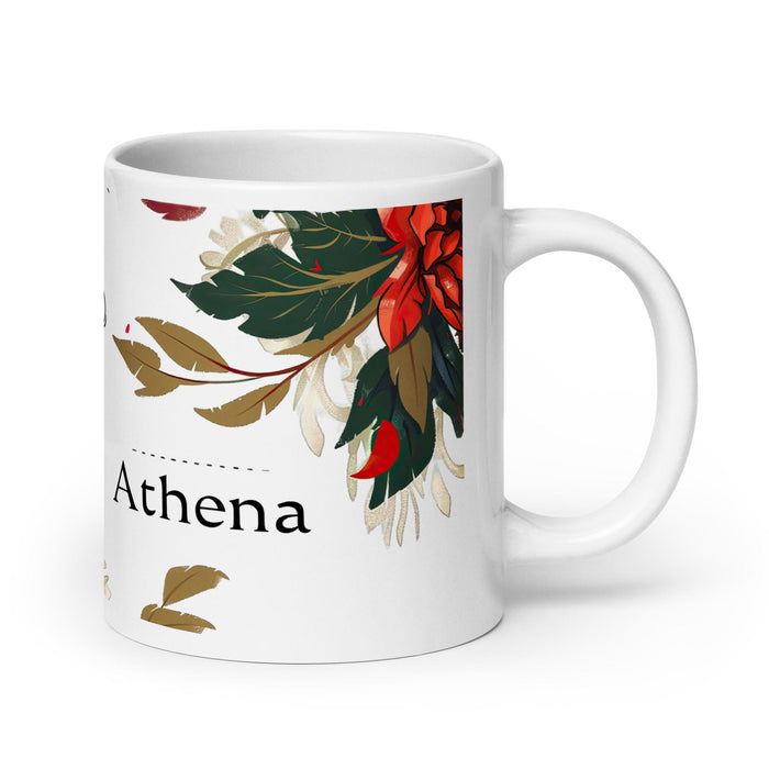 Athena Exclusive Name Art Piece Home Office Work Coffee Mug Mexican Spanish Pride Gift Cup One-Of-A-Kind Calligraphy White Glossy Mug | A6 Mexicada 20 oz