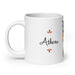 Athena Exclusive Name Art Piece Home Office Work Coffee Mug Mexican Spanish Pride Gift Cup One - Of - A - Kind Calligraphy White Glossy Mug | A8 - Mexicada