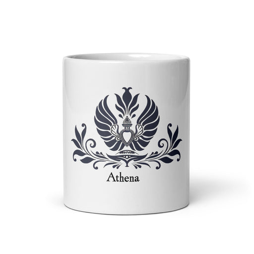 Athena Exclusive Name Art Piece Home Office Work Coffee Mug Mexican Spanish Pride Gift Cup One - Of - A - Kind Calligraphy White Glossy Mug | A9 - Mexicada