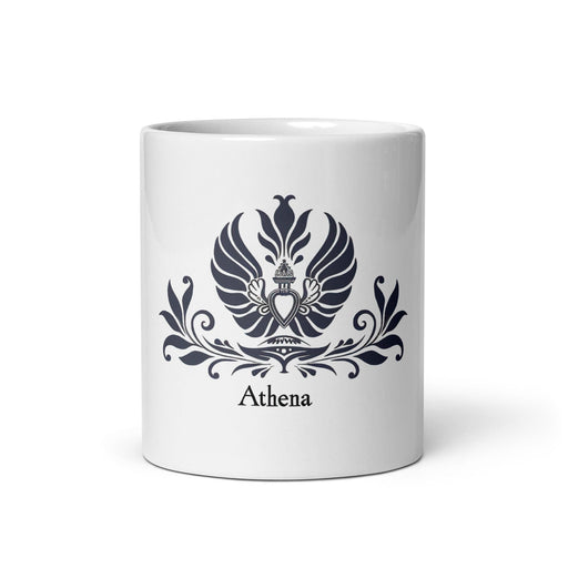 Athena Exclusive Name Art Piece Home Office Work Coffee Mug Mexican Spanish Pride Gift Cup One-Of-A-Kind Calligraphy White Glossy Mug | A9 Mexicada