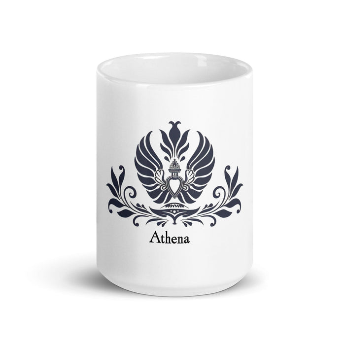 Athena Exclusive Name Art Piece Home Office Work Coffee Mug Mexican Spanish Pride Gift Cup One-Of-A-Kind Calligraphy White Glossy Mug | A9 Mexicada