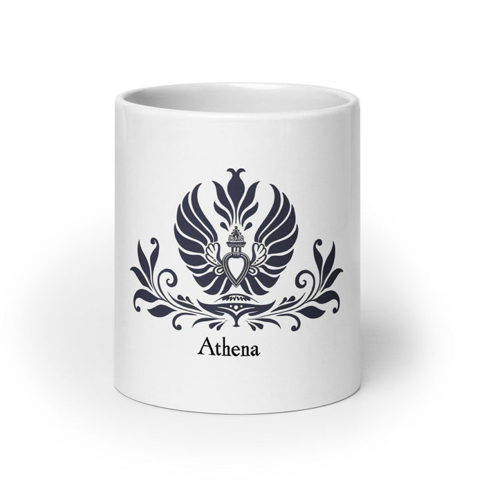 Athena Exclusive Name Art Piece Home Office Work Coffee Mug Mexican Spanish Pride Gift Cup One-Of-A-Kind Calligraphy White Glossy Mug | A9 Mexicada