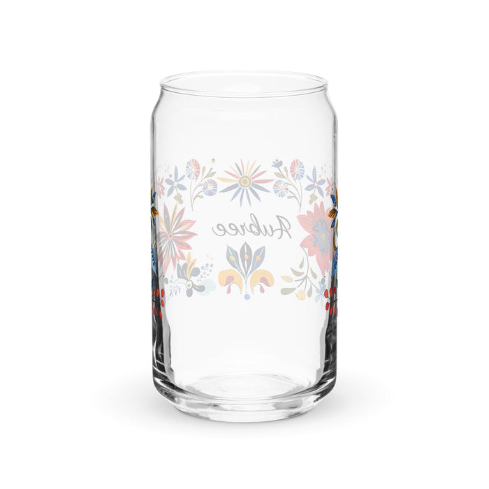 Aubree Exclusive Name Art Piece Can-Shaped Glass Home Office Work Mexican Spanish Pride Gift Cup One-Of-A-Kind Calligraphy Glass | A12 Mexicada