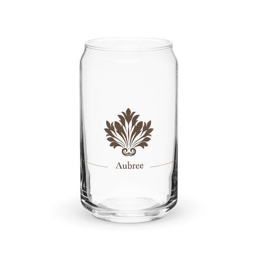 Aubree Exclusive Name Art Piece Can - Shaped Glass Home Office Work Mexican Spanish Pride Gift Cup One - Of - A - Kind Calligraphy Glass | A7 - Mexicada