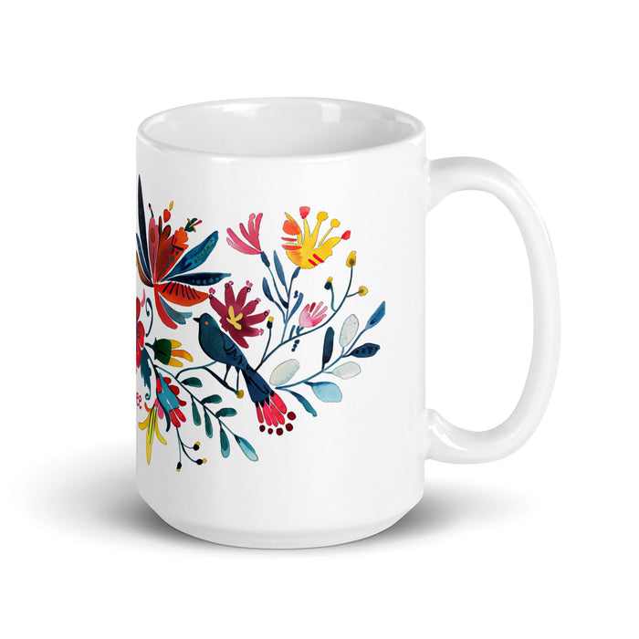 Aubree Exclusive Name Art Piece Home Office Work Coffee Mug Mexican Spanish Pride Gift Cup One - Of - A - Kind Calligraphy White Glossy Mug | A1 - Mexicada