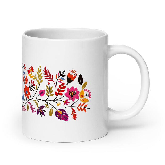 Aubree Exclusive Name Art Piece Home Office Work Coffee Mug Mexican Spanish Pride Gift Cup One - Of - A - Kind Calligraphy White Glossy Mug | A13 - Mexicada