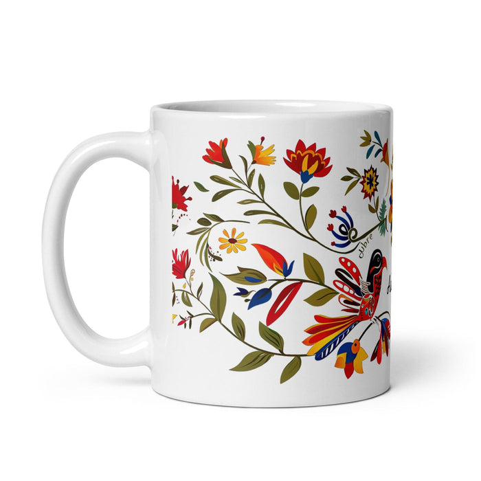 Aubree Exclusive Name Art Piece Home Office Work Coffee Mug Mexican Spanish Pride Gift Cup One - Of - A - Kind Calligraphy White Glossy Mug | A14 - Mexicada