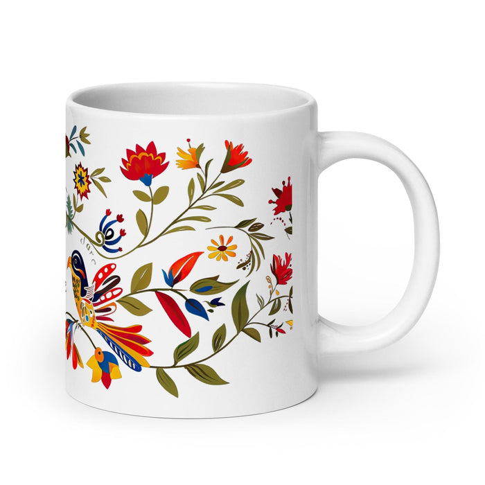 Aubree Exclusive Name Art Piece Home Office Work Coffee Mug Mexican Spanish Pride Gift Cup One - Of - A - Kind Calligraphy White Glossy Mug | A14 - Mexicada