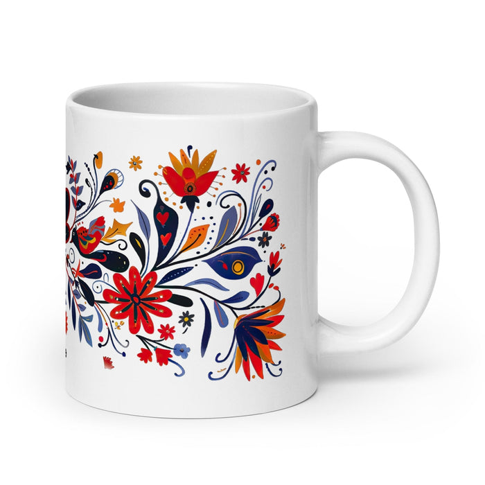 Aubree Exclusive Name Art Piece Home Office Work Coffee Mug Mexican Spanish Pride Gift Cup One-Of-A-Kind Calligraphy White Glossy Mug | A15 Mexicada 20 oz