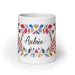 Aubree Exclusive Name Art Piece Home Office Work Coffee Mug Mexican Spanish Pride Gift Cup One - Of - A - Kind Calligraphy White Glossy Mug | A17 - Mexicada