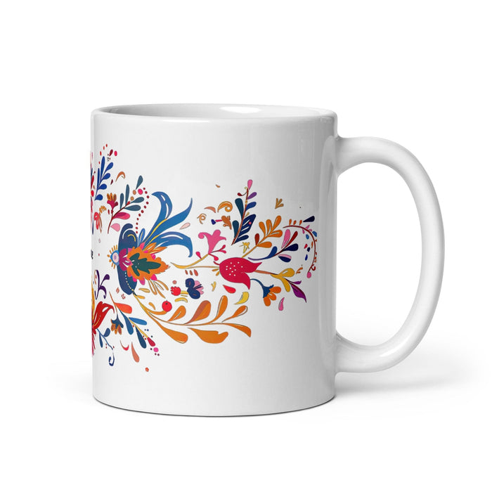 Aubree Exclusive Name Art Piece Home Office Work Coffee Mug Mexican Spanish Pride Gift Cup One-Of-A-Kind Calligraphy White Glossy Mug | A18 Mexicada 11 oz