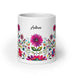 Aubree Exclusive Name Art Piece Home Office Work Coffee Mug Mexican Spanish Pride Gift Cup One - Of - A - Kind Calligraphy White Glossy Mug | A19 - Mexicada