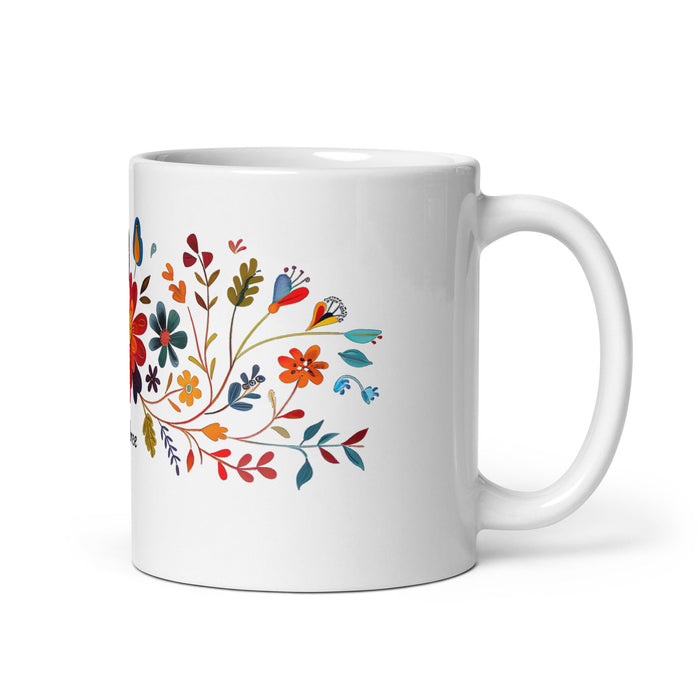 Aubree Exclusive Name Art Piece Home Office Work Coffee Mug Mexican Spanish Pride Gift Cup One - Of - A - Kind Calligraphy White Glossy Mug | A21 - Mexicada