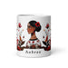 Aubree Exclusive Name Art Piece Home Office Work Coffee Mug Mexican Spanish Pride Gift Cup One-Of-A-Kind Calligraphy White Glossy Mug | A22 Mexicada