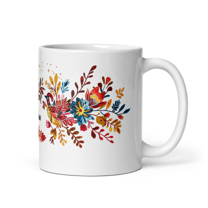 Aubree Exclusive Name Art Piece Home Office Work Coffee Mug Mexican Spanish Pride Gift Cup One - Of - A - Kind Calligraphy White Glossy Mug | A23 - Mexicada