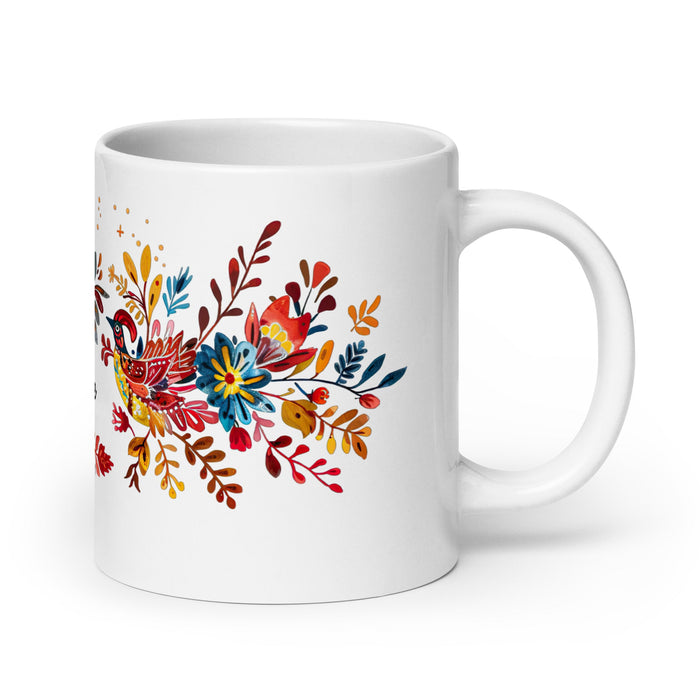 Aubree Exclusive Name Art Piece Home Office Work Coffee Mug Mexican Spanish Pride Gift Cup One - Of - A - Kind Calligraphy White Glossy Mug | A23 - Mexicada