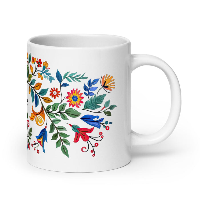 Aubree Exclusive Name Art Piece Home Office Work Coffee Mug Mexican Spanish Pride Gift Cup One-Of-A-Kind Calligraphy White Glossy Mug | A25 Mexicada 20 oz