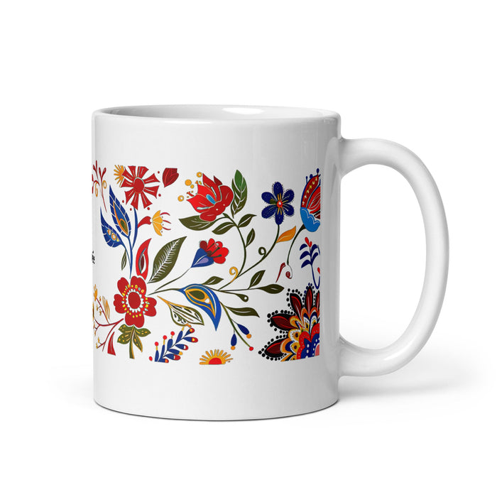 Aubree Exclusive Name Art Piece Home Office Work Coffee Mug Mexican Spanish Pride Gift Cup One - Of - A - Kind Calligraphy White Glossy Mug | A28 - Mexicada