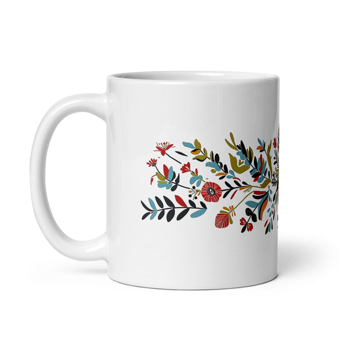 Aubree Exclusive Name Art Piece Home Office Work Coffee Mug Mexican Spanish Pride Gift Cup One-Of-A-Kind Calligraphy White Glossy Mug | A3 Mexicada