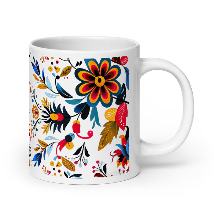 Aubree Exclusive Name Art Piece Home Office Work Coffee Mug Mexican Spanish Pride Gift Cup One - Of - A - Kind Calligraphy White Glossy Mug | A32 - Mexicada