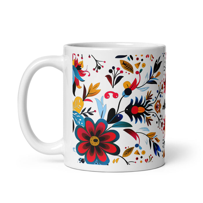 Aubree Exclusive Name Art Piece Home Office Work Coffee Mug Mexican Spanish Pride Gift Cup One - Of - A - Kind Calligraphy White Glossy Mug | A32 - Mexicada