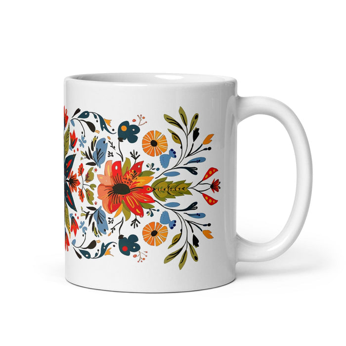 Aubree Exclusive Name Art Piece Home Office Work Coffee Mug Mexican Spanish Pride Gift Cup One-Of-A-Kind Calligraphy White Glossy Mug | A34 Mexicada 11 oz