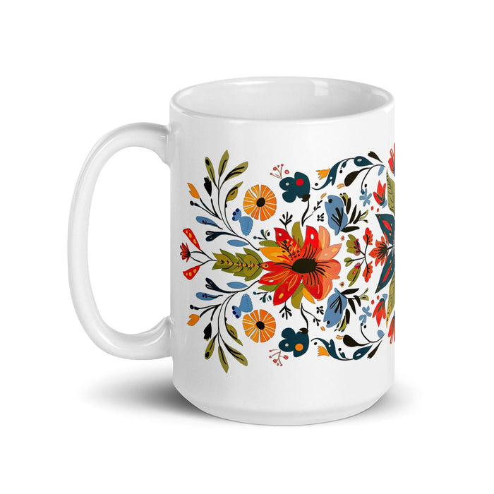 Aubree Exclusive Name Art Piece Home Office Work Coffee Mug Mexican Spanish Pride Gift Cup One-Of-A-Kind Calligraphy White Glossy Mug | A34 Mexicada