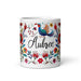 Aubree Exclusive Name Art Piece Home Office Work Coffee Mug Mexican Spanish Pride Gift Cup One-Of-A-Kind Calligraphy White Glossy Mug | A35 Mexicada