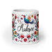 Aubree Exclusive Name Art Piece Home Office Work Coffee Mug Mexican Spanish Pride Gift Cup One-Of-A-Kind Calligraphy White Glossy Mug | A35 Mexicada