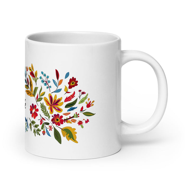 Aubree Exclusive Name Art Piece Home Office Work Coffee Mug Mexican Spanish Pride Gift Cup One - Of - A - Kind Calligraphy White Glossy Mug | A38 - Mexicada