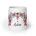 Aubree Exclusive Name Art Piece Home Office Work Coffee Mug Mexican Spanish Pride Gift Cup One - Of - A - Kind Calligraphy White Glossy Mug | A39 - Mexicada