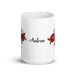 Aubree Exclusive Name Art Piece Home Office Work Coffee Mug Mexican Spanish Pride Gift Cup One-Of-A-Kind Calligraphy White Glossy Mug | A4 Mexicada