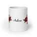 Aubree Exclusive Name Art Piece Home Office Work Coffee Mug Mexican Spanish Pride Gift Cup One-Of-A-Kind Calligraphy White Glossy Mug | A4 Mexicada