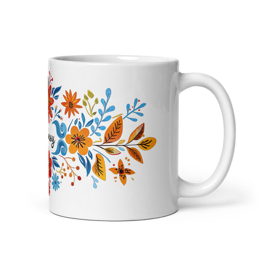Aubrey Exclusive Name Art Piece Home Office Work Coffee Mug Mexican Spanish Pride Gift Cup One-Of-A-Kind Calligraphy White Glossy Mug | A10 Mexicada 11 oz