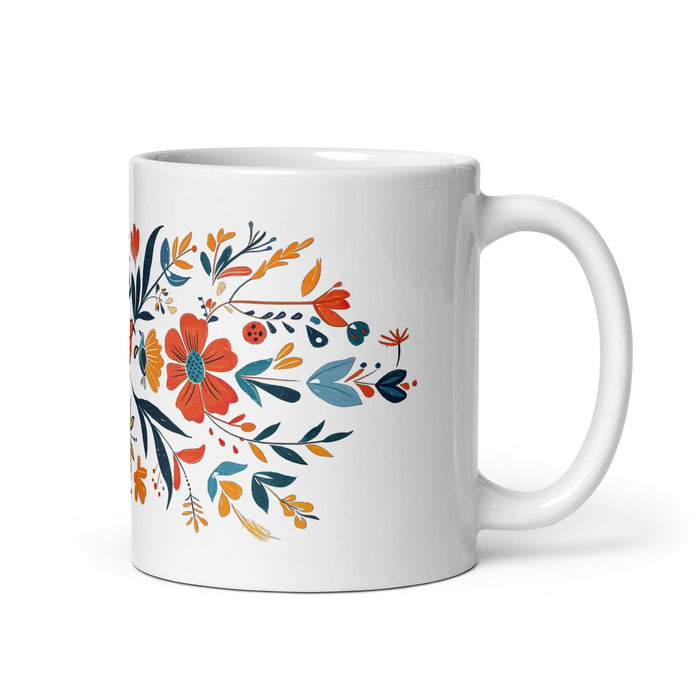 Aubrey Exclusive Name Art Piece Home Office Work Coffee Mug Mexican Spanish Pride Gift Cup One - Of - A - Kind Calligraphy White Glossy Mug | A11 - Mexicada