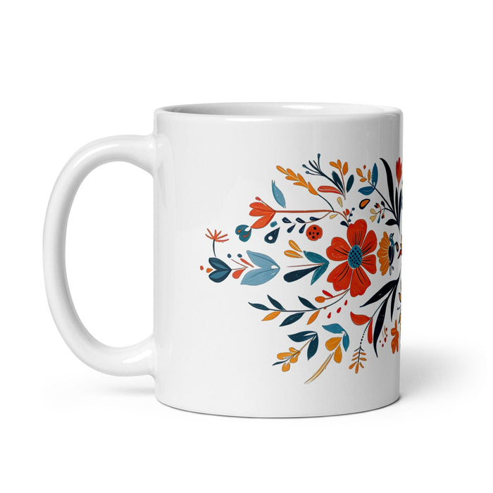 Aubrey Exclusive Name Art Piece Home Office Work Coffee Mug Mexican Spanish Pride Gift Cup One-Of-A-Kind Calligraphy White Glossy Mug | A11 Mexicada