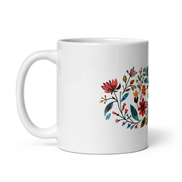 Aubrey Exclusive Name Art Piece Home Office Work Coffee Mug Mexican Spanish Pride Gift Cup One - Of - A - Kind Calligraphy White Glossy Mug | A13 - Mexicada