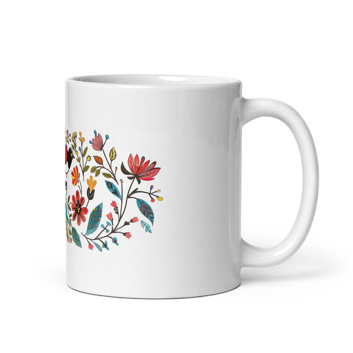 Aubrey Exclusive Name Art Piece Home Office Work Coffee Mug Mexican Spanish Pride Gift Cup One-Of-A-Kind Calligraphy White Glossy Mug | A13 Mexicada 11 oz