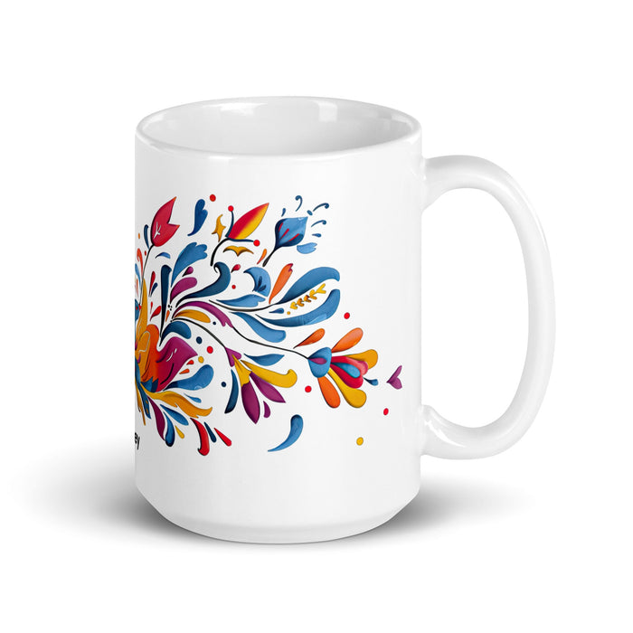 Aubrey Exclusive Name Art Piece Home Office Work Coffee Mug Mexican Spanish Pride Gift Cup One - Of - A - Kind Calligraphy White Glossy Mug | A19 - Mexicada