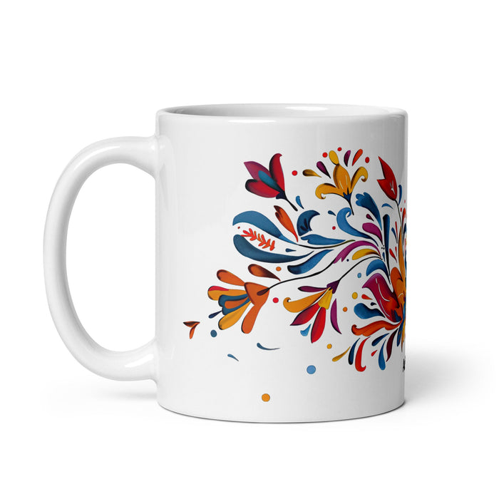 Aubrey Exclusive Name Art Piece Home Office Work Coffee Mug Mexican Spanish Pride Gift Cup One - Of - A - Kind Calligraphy White Glossy Mug | A19 - Mexicada