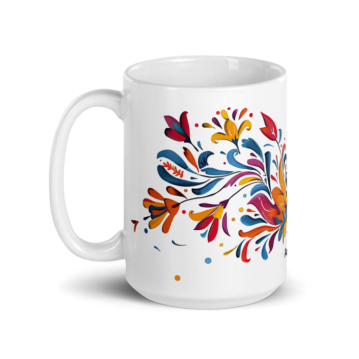 Aubrey Exclusive Name Art Piece Home Office Work Coffee Mug Mexican Spanish Pride Gift Cup One-Of-A-Kind Calligraphy White Glossy Mug | A19 Mexicada