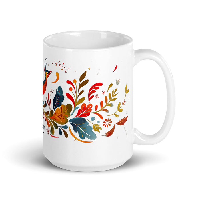 Aubrey Exclusive Name Art Piece Home Office Work Coffee Mug Mexican Spanish Pride Gift Cup One-Of-A-Kind Calligraphy White Glossy Mug | A2 Mexicada 15 oz