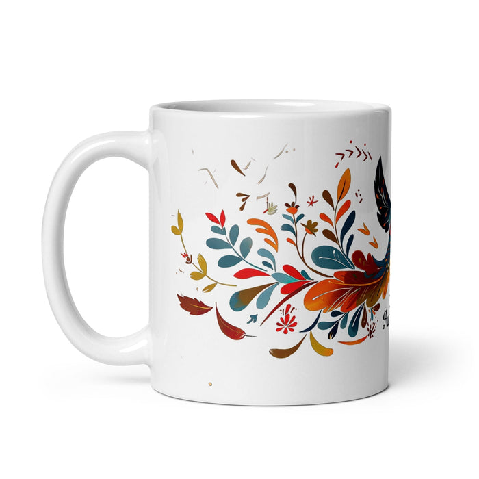 Aubrey Exclusive Name Art Piece Home Office Work Coffee Mug Mexican Spanish Pride Gift Cup One-Of-A-Kind Calligraphy White Glossy Mug | A2 Mexicada