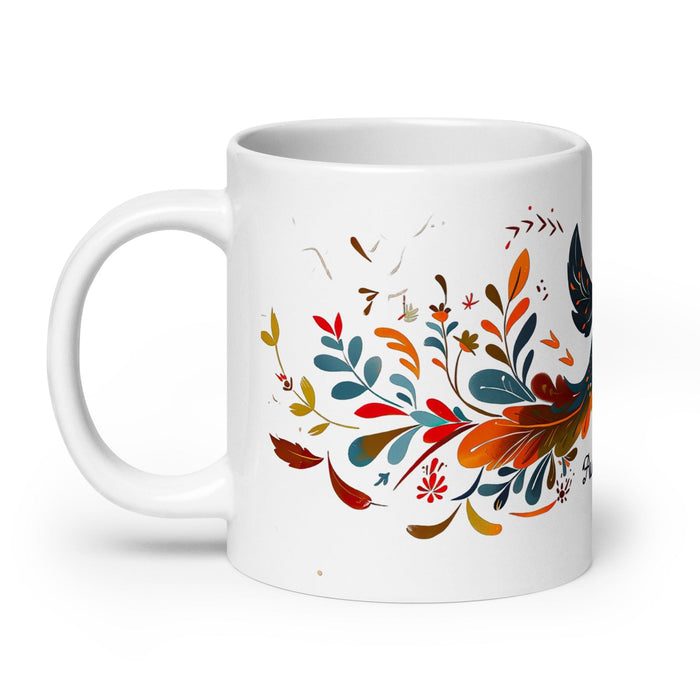 Aubrey Exclusive Name Art Piece Home Office Work Coffee Mug Mexican Spanish Pride Gift Cup One-Of-A-Kind Calligraphy White Glossy Mug | A2 Mexicada