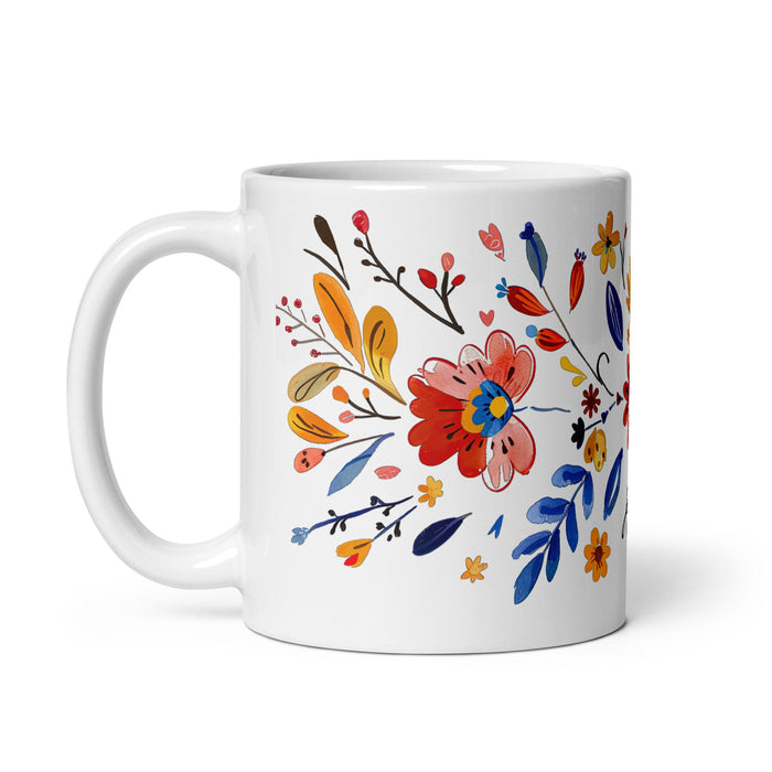 Aubrey Exclusive Name Art Piece Home Office Work Coffee Mug Mexican Spanish Pride Gift Cup One - Of - A - Kind Calligraphy White Glossy Mug | A21 - Mexicada