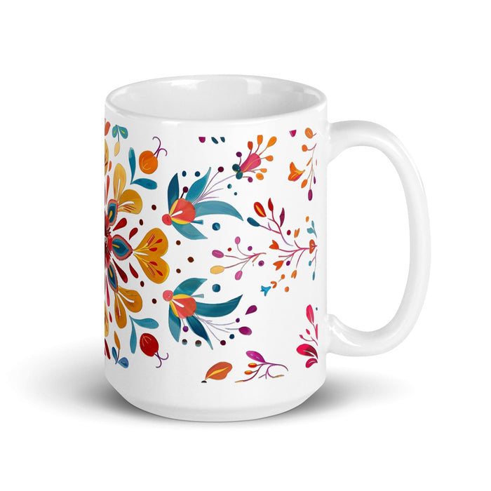 Aubrey Exclusive Name Art Piece Home Office Work Coffee Mug Mexican Spanish Pride Gift Cup One-Of-A-Kind Calligraphy White Glossy Mug | A22 Mexicada 15 oz